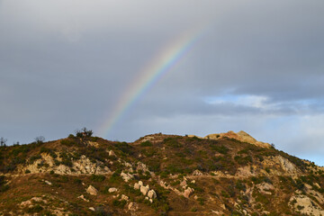 Rainbow over Corral Canyon, Santa Monica Mountains