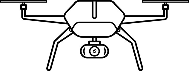 Drone with a camera icon.
