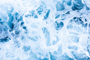 Naklejka premium 荒れる海の波の飛沫素材