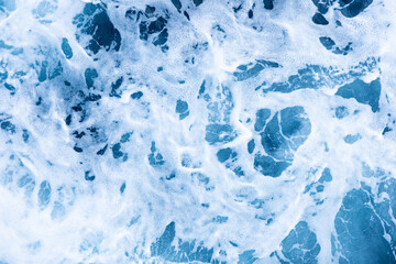 Obraz premium 荒れる海の波の飛沫素材