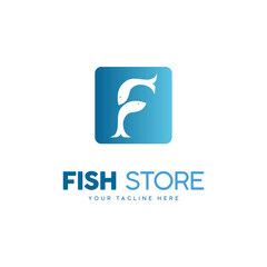 Fish store logo design