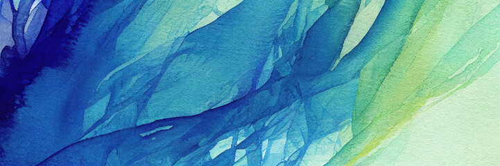 Watercolor abstract background, texture. Blue tones.