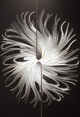 Whirlwind Swirl Sculpture Intermixed With white Liquid Epoxy, Art Decorate Item Design 3D Illustration