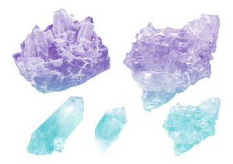 Planche minéraux Fluorite