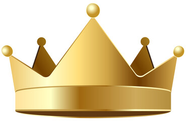 Gold crown PNG image.