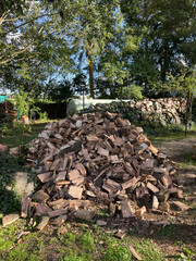 Holz, Winter, Holzstapel, Garten, Energiepreise, Holz hacken