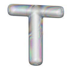 Bubble Text 3D Letter T