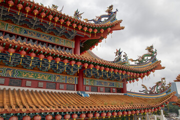 Fototapeta premium Thean Hou Temple in Kuala Lumpur MalaysiaThean Hou Temple is one of the largest and oldest Buddhist temples in Southeast Asia. Located along Jalan Klang Lama on the southwest side of Kuala Lumpur 