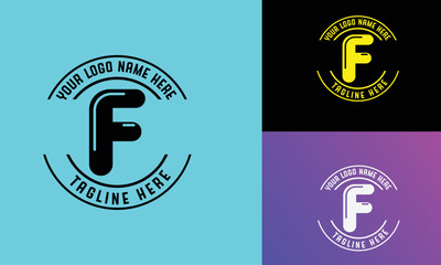 Modern Brand monogram Initial letter F Logo design 