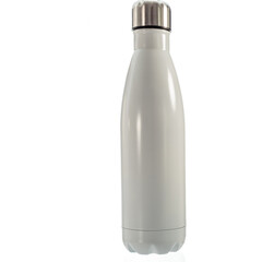 White Thermo bottle on a white background. Thermos bottle