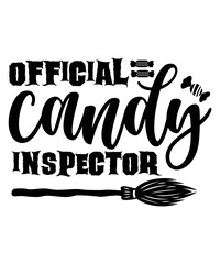 Official Candy Inspector Shirt, Halloween SVG, Halloween Cut File