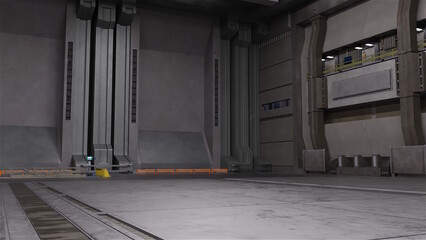 テレビ会議背景用 ZOOM会議背景用 テレビ会議用背景 ZOOM会議用背景 CG バンカー 格納庫 掩体壕 軍事基地 宇宙基地 宇宙船 video conferencing, for using in video conference and as a zoom background. © kx59