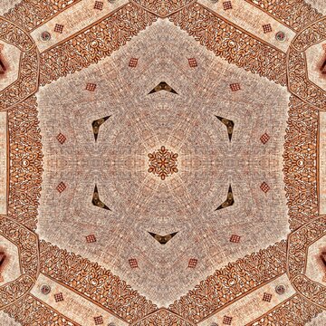 Kinetic pattern for background design. Arabesque ethnic texture. Geometric stripe ornament cover photo. Repeated pattern design for Moroccan textile print. Turkish fashion for floor tiles and carpet