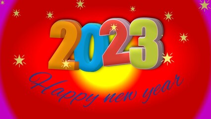 Illustration happy new year 2023