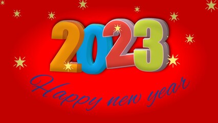 Illustration template happy new year 2023,background.