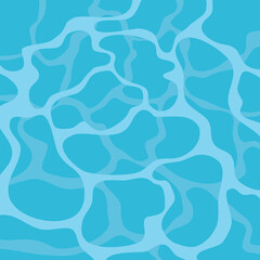 Shining blue water ripple pool abstract. Seamless blue ripples pattern. ocean or sea wave
