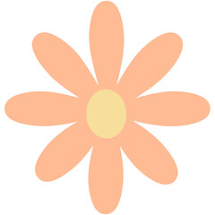 Cartoon Cute Flower Doodle Illustration