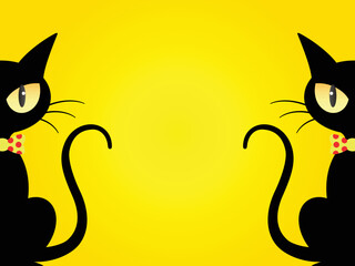 Art illustration background seamless design concept colorful icon symbol logo of black cat