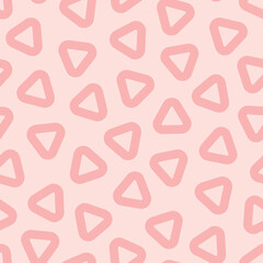 Vector seamless simple geometric pattern - pink delicate design. Repeatable abstract minimalistic background. Textile print, stylish cute texture