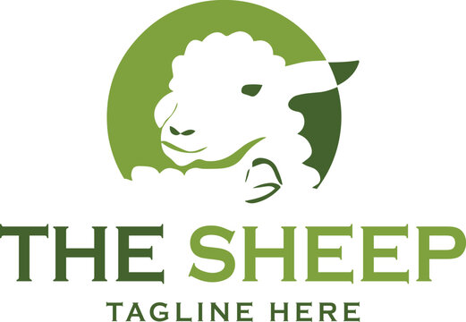 sheep logo vector and template