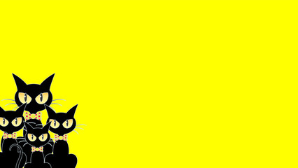 Art illustration background seamless design concept colorful icon symbol logo of black cat