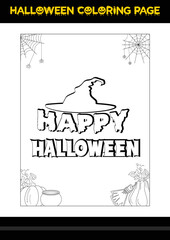 Halloween Quotes Coloring page. Halloween coloring page for kids.