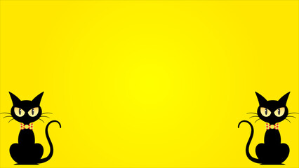 Art illustration background seamless design concept colorful icon symbol logo of black cat