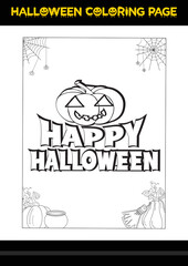 Halloween Quotes Coloring page. Halloween coloring page for kids.