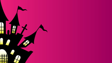 Art illustration background seamless design concept colorful icon symbol logo of castle halloween