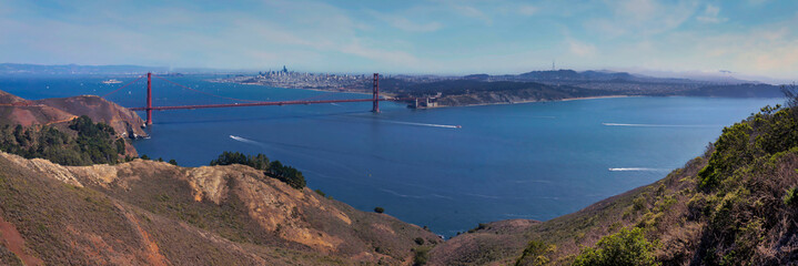 Golden Gate Bridge and San Francisco Bay Panoramic