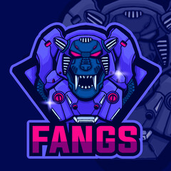 fangs mascot logo gaming