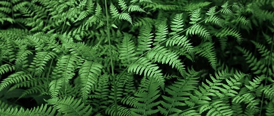 green fern background