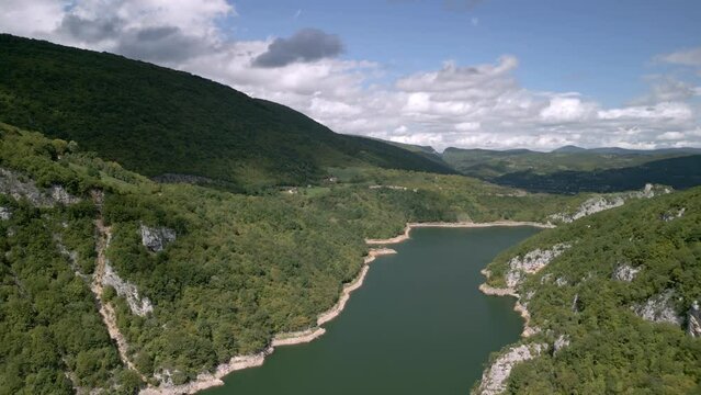 River Valley in Bosnia from a drone