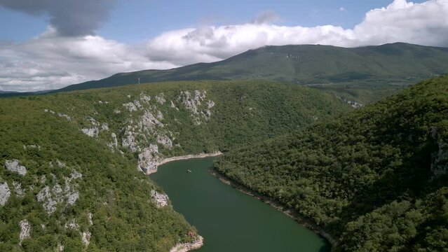 River Valley in Bosnia from a drone
