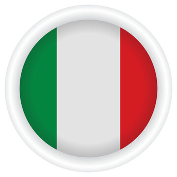 Italy Flag badge PNG image.