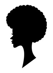Silhouette of a woman PNG image.