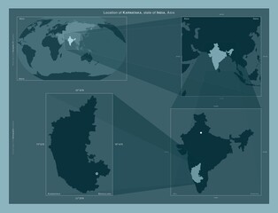 Karnataka, India. Described location diagram