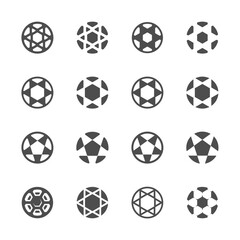 Set of Modern Soccer logo template, Football logo design vector