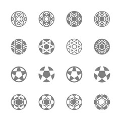 Set of Modern Soccer logo template, Football logo design vector
