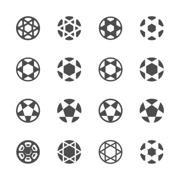 Set of Modern Soccer logo template, Football logo design vector