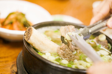 갈비탕, 왕갈비탕, 맛있는, 국요리, 한국음식, 한국요리, 소고기, 식사, 