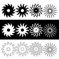 vector icon set elements abstract flower