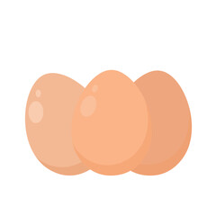 Set of eggs in a flat style. Vector illustration in a flat style.