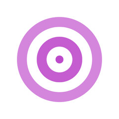 An abstract element depicting a radial pulsation, a source of pain, or a sound wave. Vector illustration.