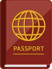 Passport travel flat icons