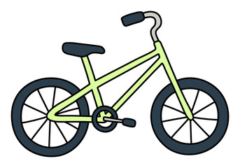 Bike. Bicycle sketch. Vehicle. Hand drawn doodle icon. Freehand illustration