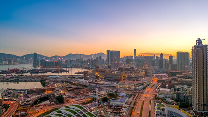the cityscape of Kowloon Bay, Hong Kong 3 may 2021