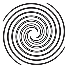 Twist element line art vector illustration 