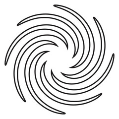 Twist element line art vector illustration 