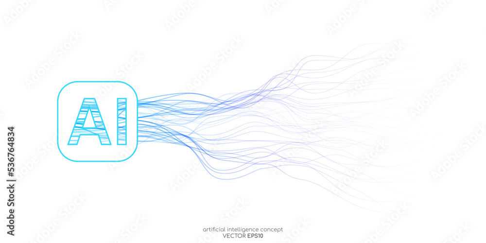 Poster abstract vector wave lines colorful gradient blue purple isolated on white background with space for